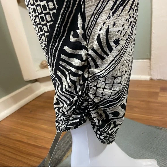 Chicos Sz 1 Bundle of 2 Wild Geometric Tribal Pants Animal Print Size 8 Zigzag - Picture 9 of 16